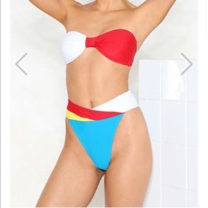 Josie color block bikini set
